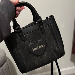 Juicy Couture Black Satchel with Heart Detail